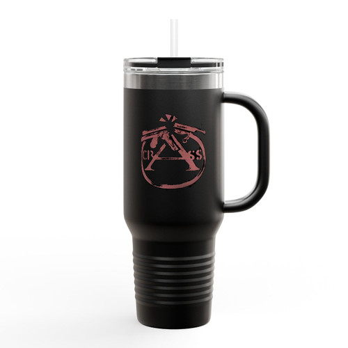 Crass Broken Gun Insulated Travel Mug