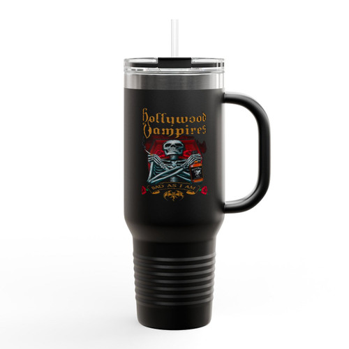 Hollywood Vampires As Bad As I Am Insulated Travel Mug Hollywood Vampires As Bad As I Am Insulated Travel Mug