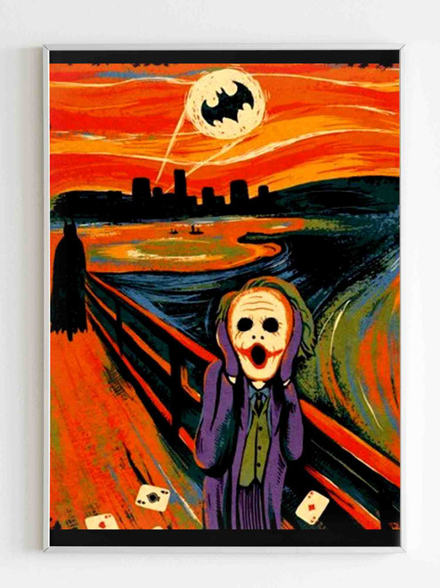 The Scream Joker Batman Heath Ledger Poster