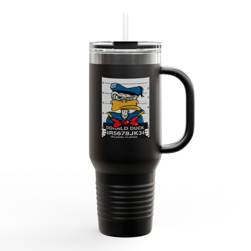 Disney Donald Duck Mugshot Insulated Travel Mug Disney Donald Duck Mugshot Insulated Travel Mug