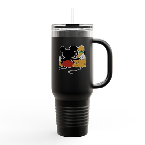 Disney Mickey And Pluto Insulated Travel Mug Disney Mickey And Pluto Insulated Travel Mug