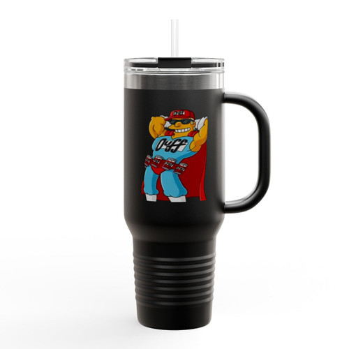 The Simpsons Duffman Insulated Travel Mug The Simpsons Duffman Insulated Travel Mug