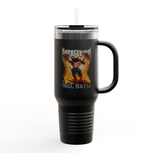 Manowar The Final Battle Insulated Travel Mug Manowar The Final Battle Insulated Travel Mug