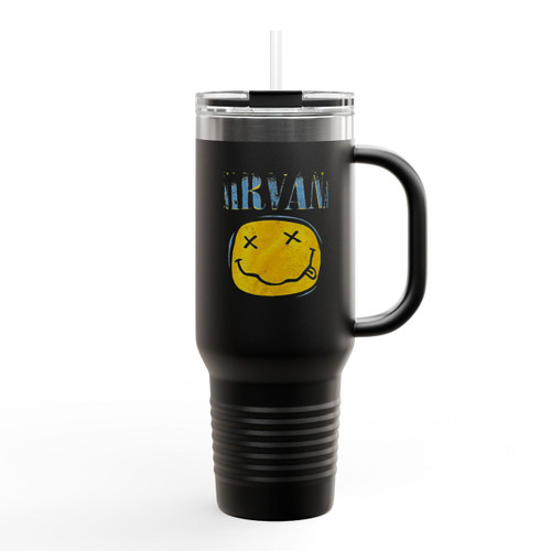 Vintage Nirvana Band Insulated Travel Mug
