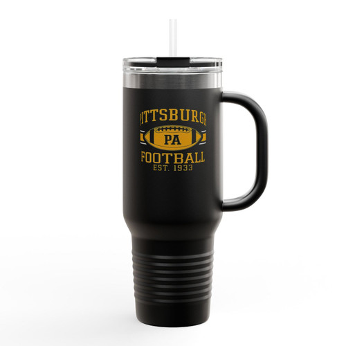 Vintage Pittsburgh Football Est 1933 Insulated Travel Mug Vintage Pittsburgh Football Est 1933 Insulated Travel Mug