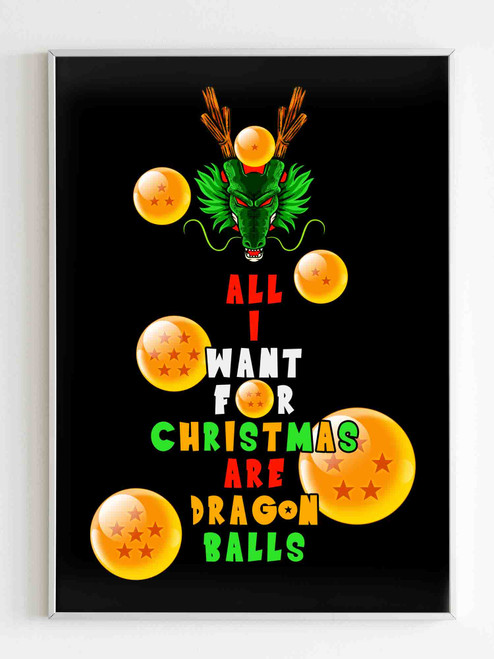 All I Want For Christmas Are Dragon Balls Poster
