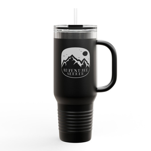 Adventure Seeker White Insulated Travel Mug Adventure Seeker White Insulated Travel Mug