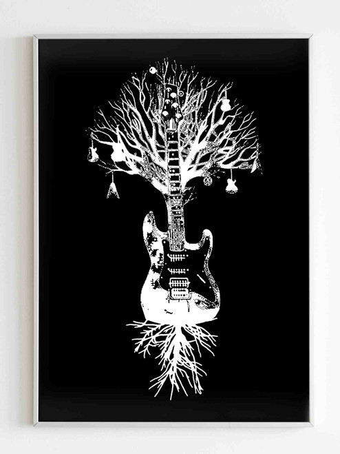 Guitar Grow With Roots Poster