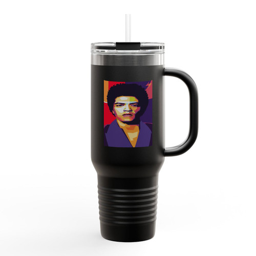 Bruno Mars Pop Art Singer Insulated Travel Mug Bruno Mars Pop Art Singer Insulated Travel Mug