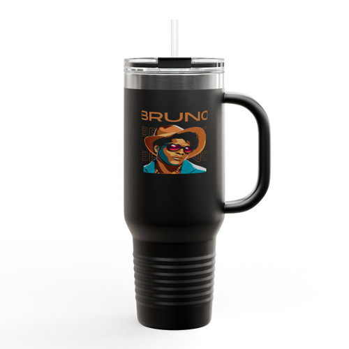 Bruno Mars Portrait Insulated Travel Mug Bruno Mars Portrait Insulated Travel Mug