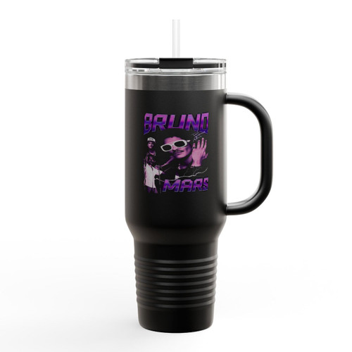 Bruno Mars Vintage Singer Insulated Travel Mug Bruno Mars Vintage Singer Insulated Travel Mug