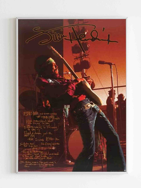 Jimi Hendrix Astro Man Lyrics Poster