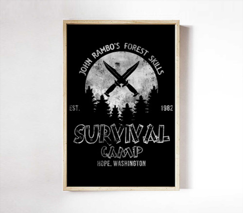 John Rambo Survival Camp First Blood Wallpaper Poster