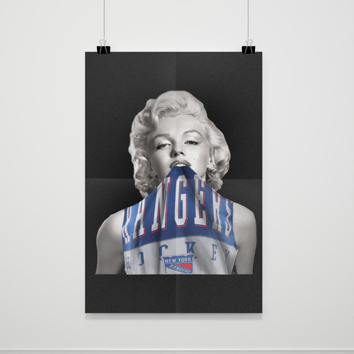 Marylin Monroe New York Rangers Wallpaper Poster Marylin Monroe New York Rangers Wallpaper Poster