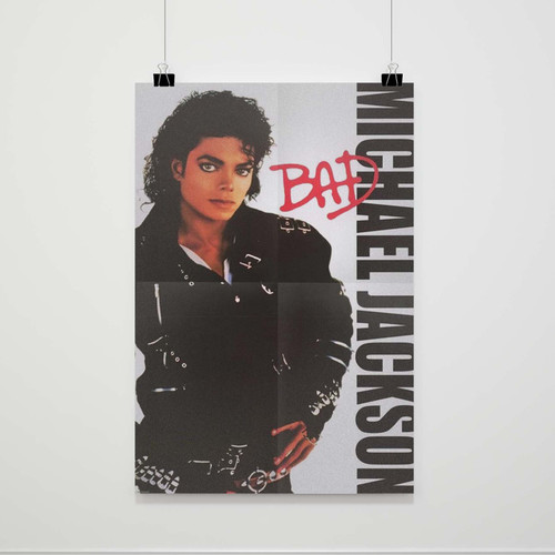 Michael Jackson Bad Album Cover Wallpaper Poster