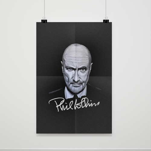 Phil Collins Face Poster