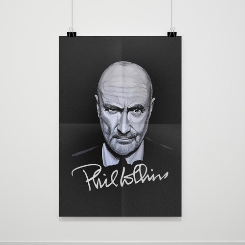 Phil Collins Face Wallpaper Poster