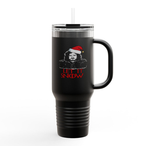 Let It Snow Jon Snow Xmas Insulated Travel Mug
