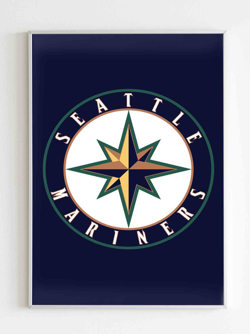 Seattle Mariners Logo Wallpaper Poster