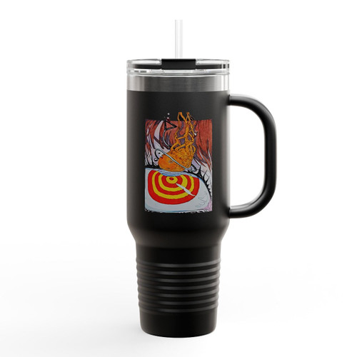 Makima Chain Saw Man Art Anime Insulated Travel Mug Makima Chain Saw Man Art Anime Insulated Travel Mug