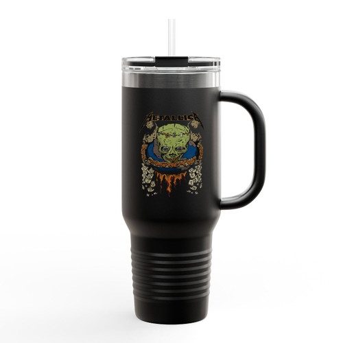 Metallica Skull Color Vintage Insulated Travel Mug Metallica Skull Color Vintage Insulated Travel Mug
