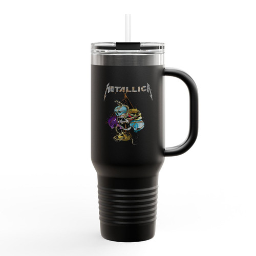 Metallica Skull Group Vintage Insulated Travel Mug Metallica Skull Group Vintage Insulated Travel Mug