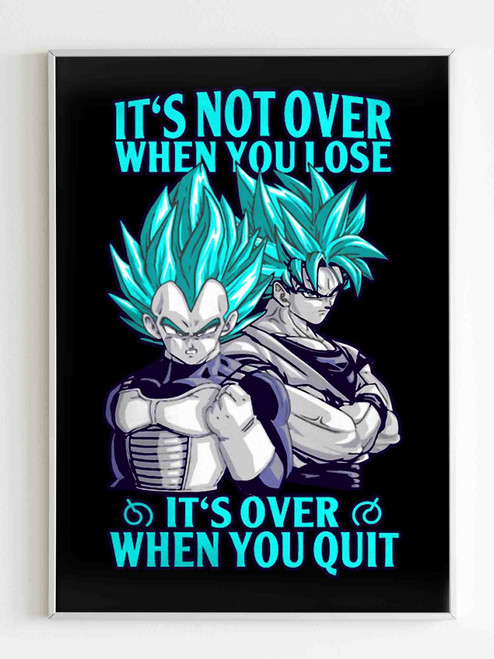 Vegeta And Goku It Is Not Over Wallpaper Poster