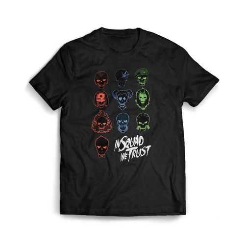 Suicide Squad Icons In Squad We Trust Man's T-Shirt Suicide Squad Icons In Squad We Trust Man's T-Shirt