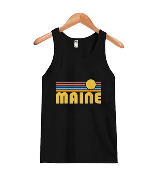 Retro Sunset Maine Man's Tank Top