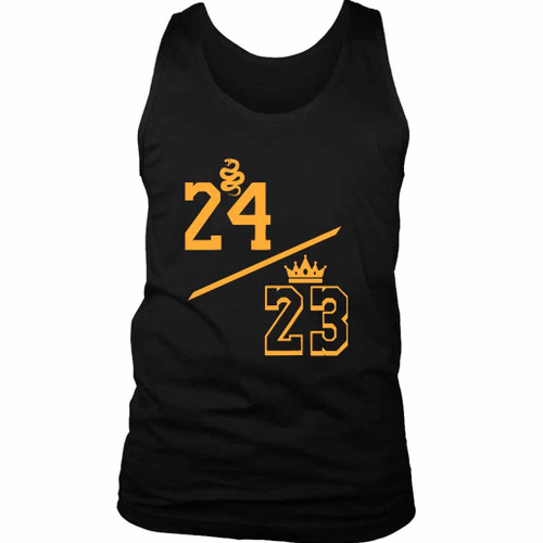 Kobe 24 Lebron 23 Gold Lakers Man's Tank Top