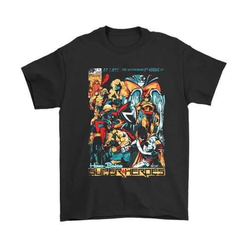 H B Super Heroes Man's T-Shirt Tee