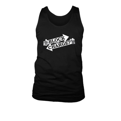 Block Or Charger Referee Man's Tank Top