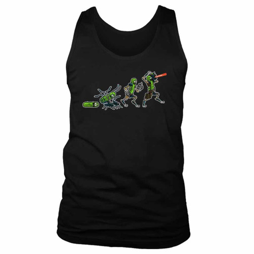 Evolution Of Pickle Rick Man's Tank Top
