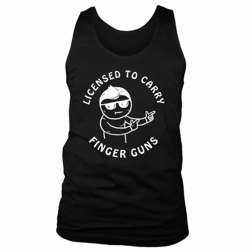 Licensed To Carry Finger Guns Man's Tank Top