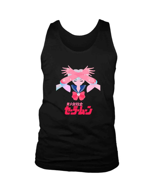 Sailor Moon With Japanese Letters Man's Tank Top