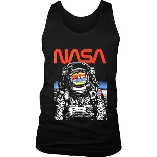 Nasa Astronaut Moon Reflection Vintage Retro Man's Tank Top