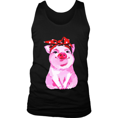Pig Bandana Cute Man's Tank Top