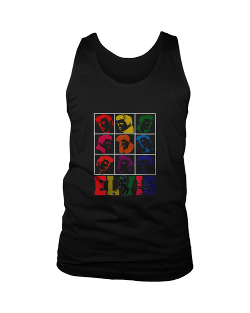 Elvis Presley King Of Rock Colorful Man's Tank Top