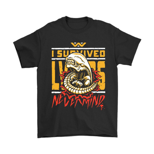 I Survived Lv Four Two Six Alien Vs Predator Never Mind Man's T-Shirt Tee