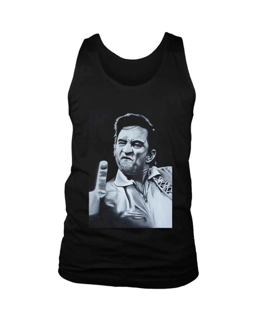 Johnny Cash Finger Drawing Man's Tank Top
