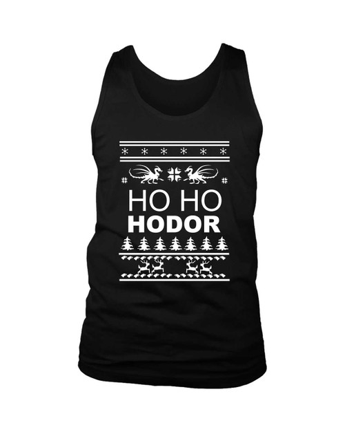 Game Of Thrones Hodor Ugly Christmas Ho Ho Hodor Man's Tank Top