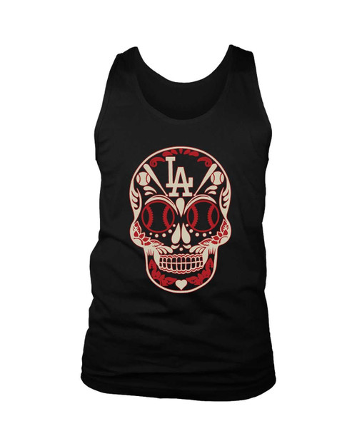 Los Angeles Dodgers Dia De Los Muertos Skull Man's Tank Top