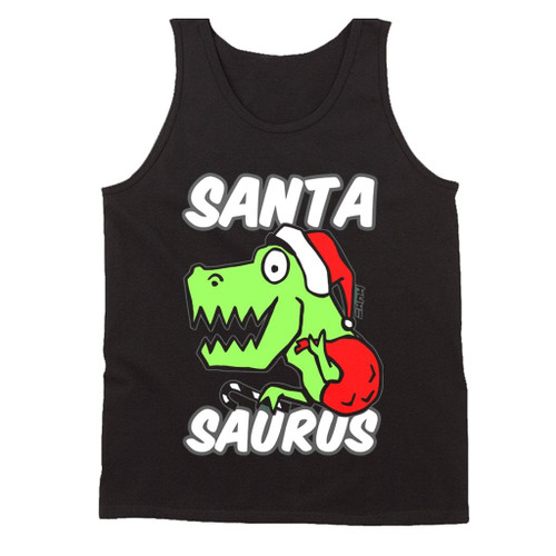 Dinosaur Santa Claus Mashup Man's Tank Top