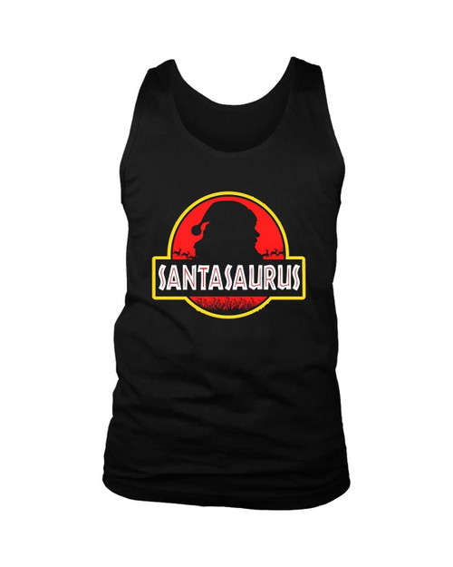 Santasaurus Jurassic Park Man's Tank Top