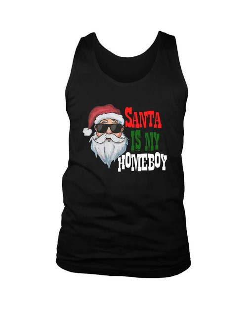 Santa Is My Homeboy Santa Claus Man's Tank Top