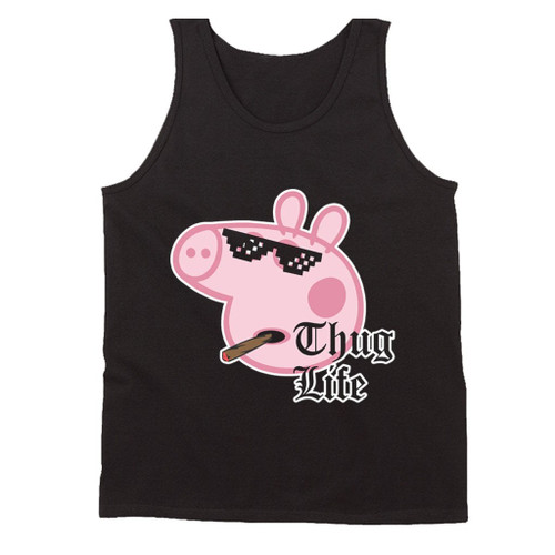 Peppa Pig Thug Life Parody Man's Tank Top