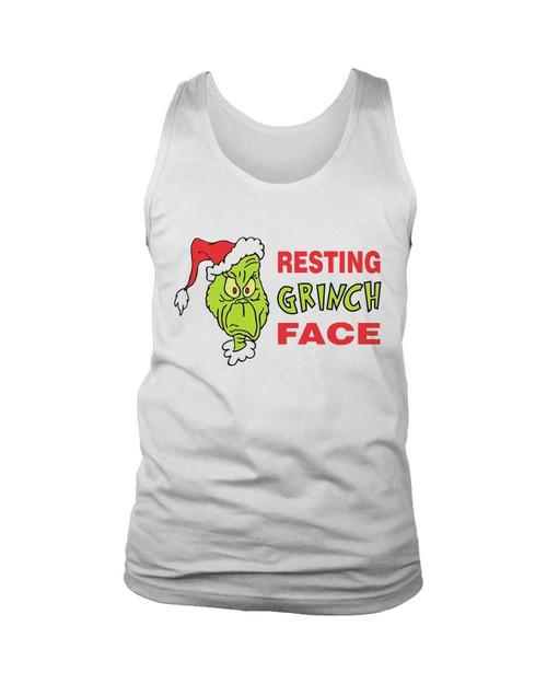 Resting Grinch Face Xmas Man's Tank Top