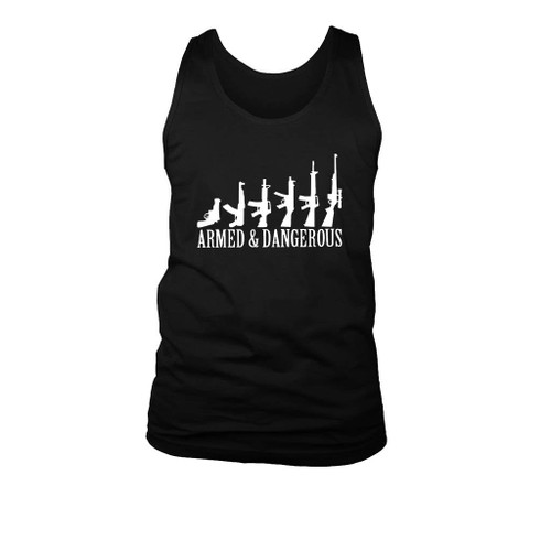 Armed And Hammered Guns Logo Man's Tank Top