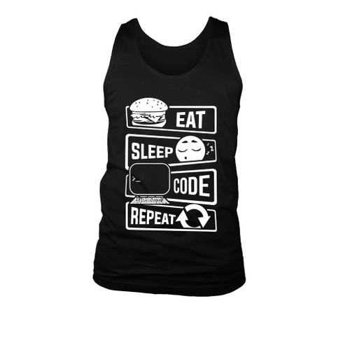 Eat Sleep Code Repeat Man's Tank Top