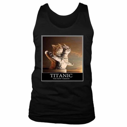 Titanic Funny Cats Parody Cat Lover Man's Tank Top